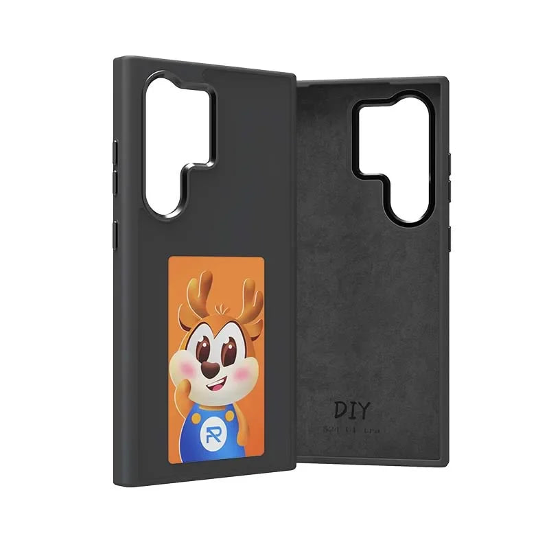 DIY Smart Phone Case for Samsung Galaxy S23 S24 Ultra Four Colors Ink Screen Phone NFC Full Coverage Comprehensive Protection