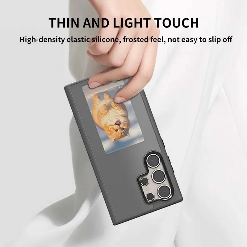 DIY Smart Phone Case for Samsung Galaxy S23 S24 Ultra Four Colors Ink Screen Phone NFC Full Coverage Comprehensive Protection