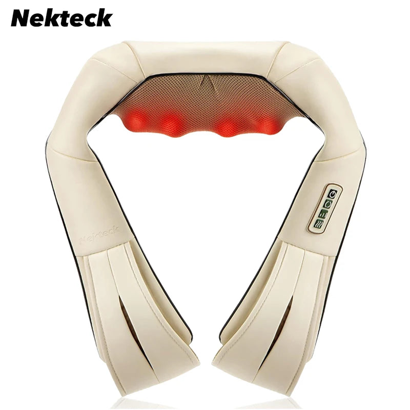 Shiatsu Back Shoulder and Neck Massager 3D Electric Full Body Massager with Heat Deep Tissue Kneading Pillow Massage