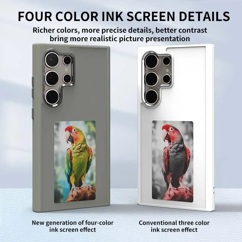 DIY Smart Phone Case for Samsung Galaxy S23 S24 Ultra Four Colors Ink Screen Phone NFC Full Coverage Comprehensive Protection