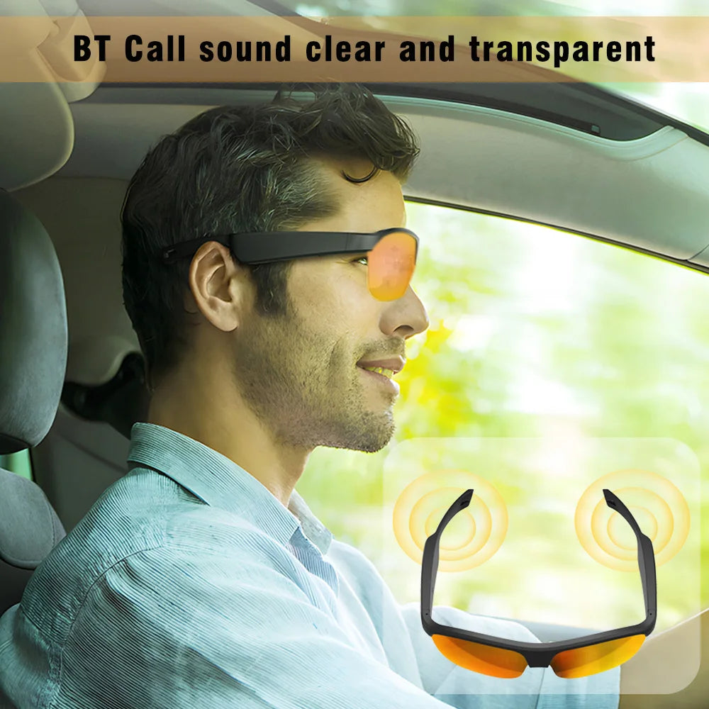 NEW Men Smart Glasses Headphones Wireless Headphones BT 5.0 Sunglasses Outdoor Sports Headphones Call Music Glasses Men