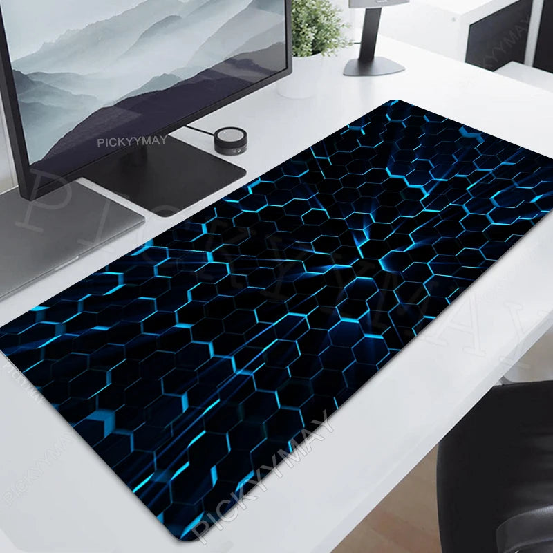 Geometric Mouse Pad Gamer Mousepads Big Gaming Mousepad XXL Mouse Mat Large Keyboard Mat Hexagon Desk Pad for Computer Laptop