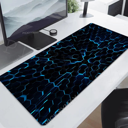 Geometric Mouse Pad Gamer Mousepads Big Gaming Mousepad XXL Mouse Mat Large Keyboard Mat Hexagon Desk Pad for Computer Laptop