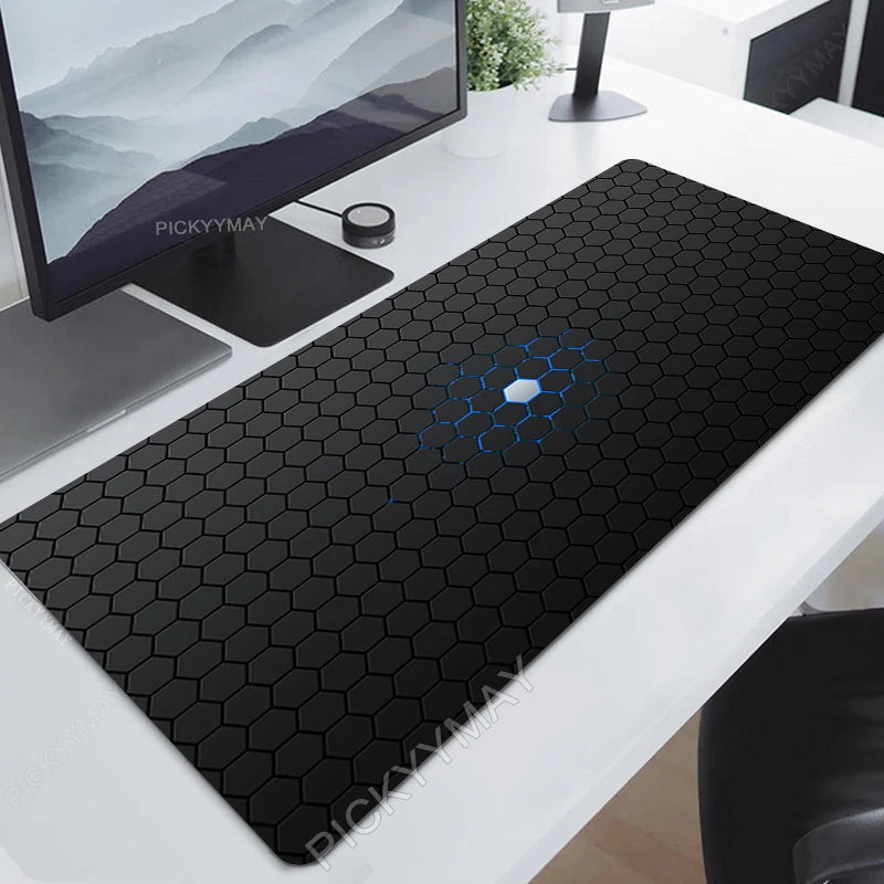 Geometric Mouse Pad Gamer Mousepads Big Gaming Mousepad XXL Mouse Mat Large Keyboard Mat Hexagon Desk Pad for Computer Laptop