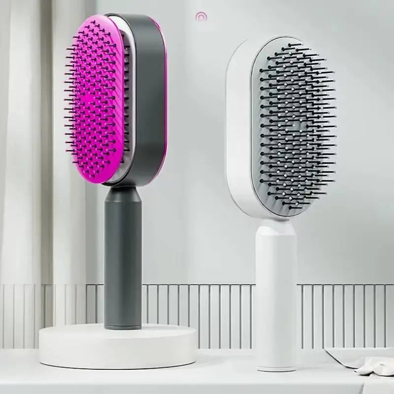 Self-Cleaning Hairbrush for Women 
