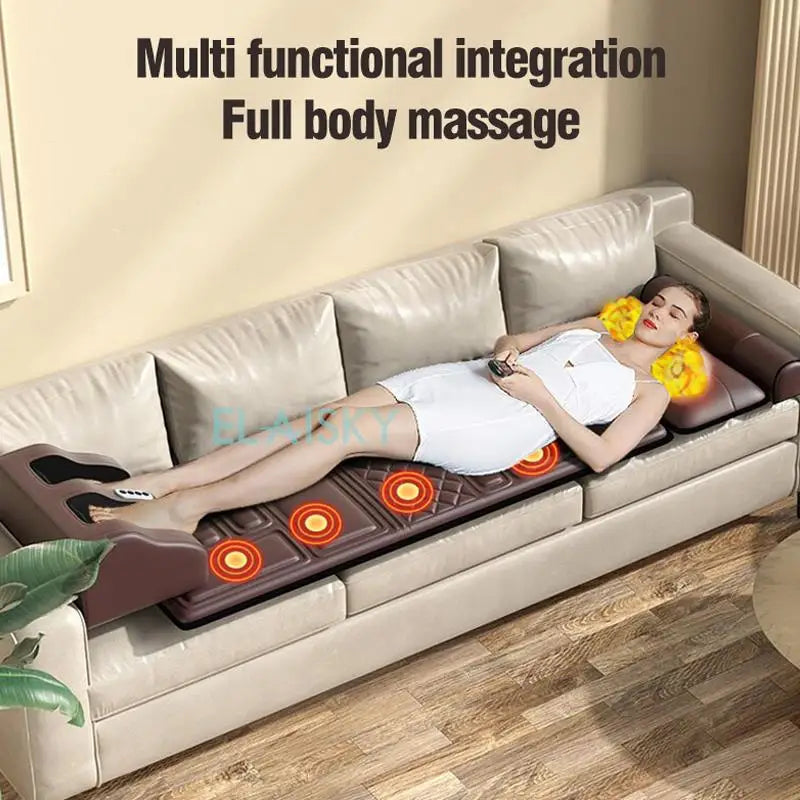 Electric Massage Mattress Vibrating Heating Infrared Massager Kneading Mat Full Body Pain Relief Relaxation for Neck Back Foot