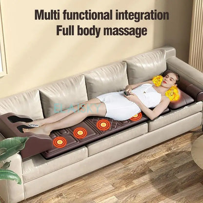 Electric Massage Mattress Vibrating Heating Infrared Massager Kneading Mat Full Body Pain Relief Relaxation for Neck Back Foot