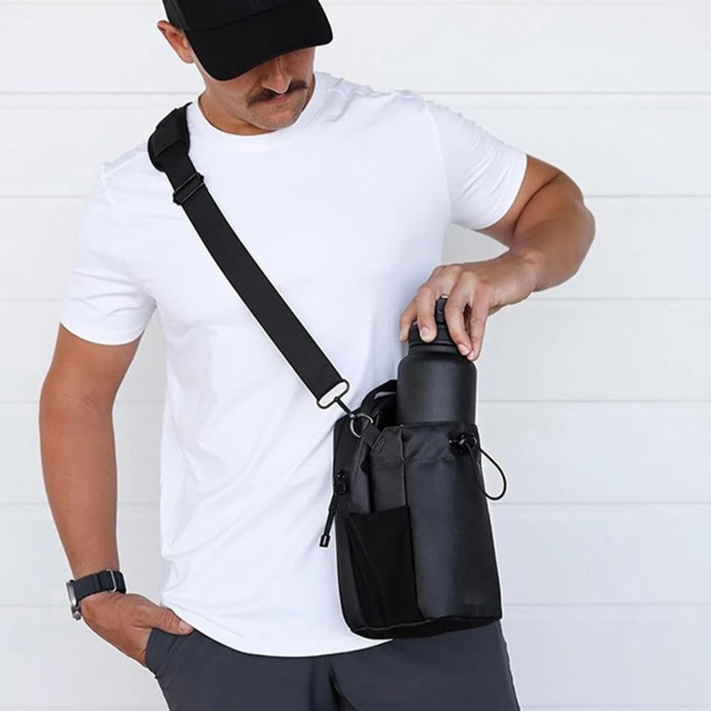 Magnet Water Bottle Pouch Waterproof Fitness Water Cup Bag Large Capacity Portable Travel Sports Bag Travel Fitness Accessories