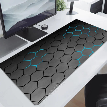 Geometric Mouse Pad Gamer Mousepads Big Gaming Mousepad XXL Mouse Mat Large Keyboard Mat Hexagon Desk Pad for Computer Laptop