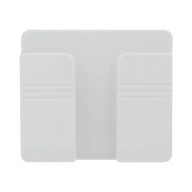 Wall Mobile Phone Holder Plug Phone Charging Stand Remote Control Storage Box Bracket Punch-Free Mounted Organizer Holders