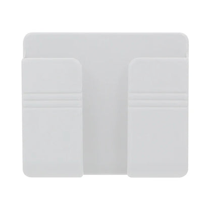 Wall Mobile Phone Holder Plug Phone Charging Stand Remote Control Storage Box Bracket Punch-Free Mounted Organizer Holders