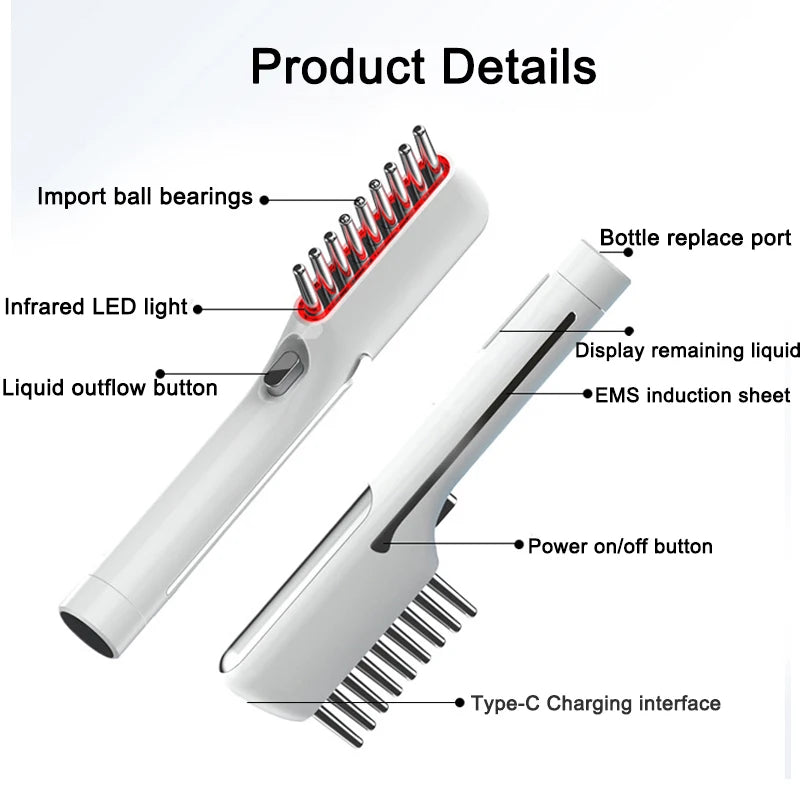  Electric LED Red Light Therapy Massage Comb 