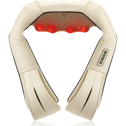 Shiatsu Back Shoulder and Neck Massager 3D Electric Full Body Massager with Heat Deep Tissue Kneading Pillow Massage