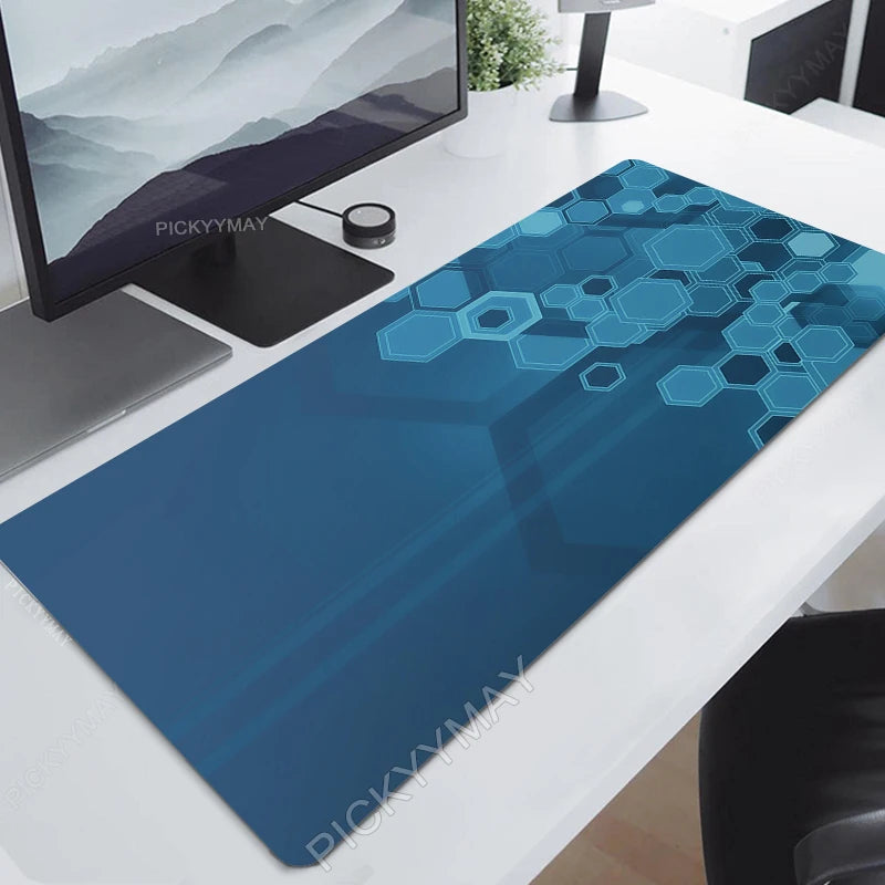 Geometric Mouse Pad Gamer Mousepads Big Gaming Mousepad XXL Mouse Mat Large Keyboard Mat Hexagon Desk Pad for Computer Laptop