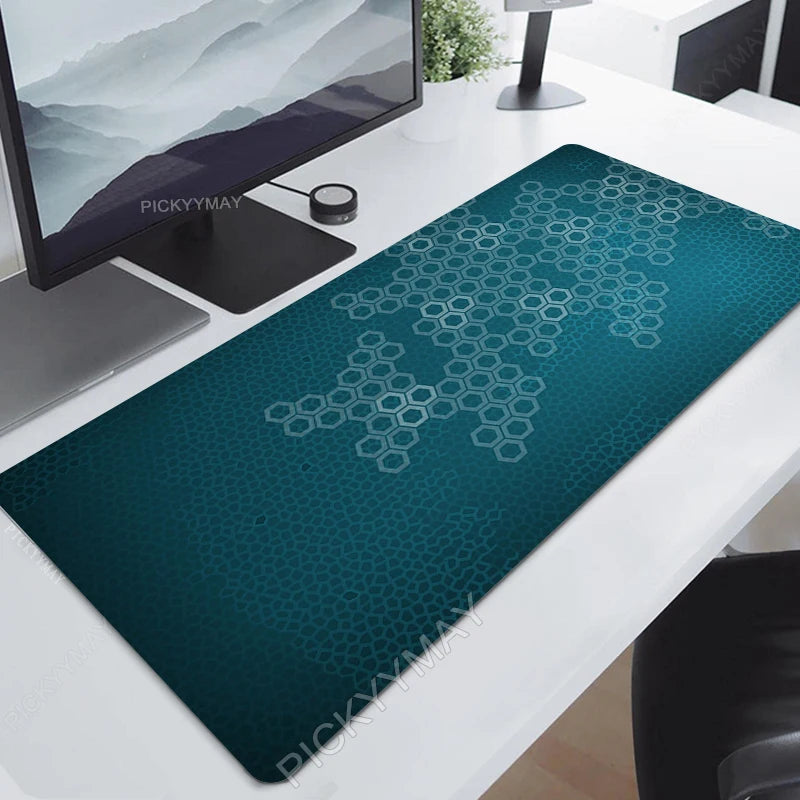 Geometric Mouse Pad Gamer Mousepads Big Gaming Mousepad XXL Mouse Mat Large Keyboard Mat Hexagon Desk Pad for Computer Laptop