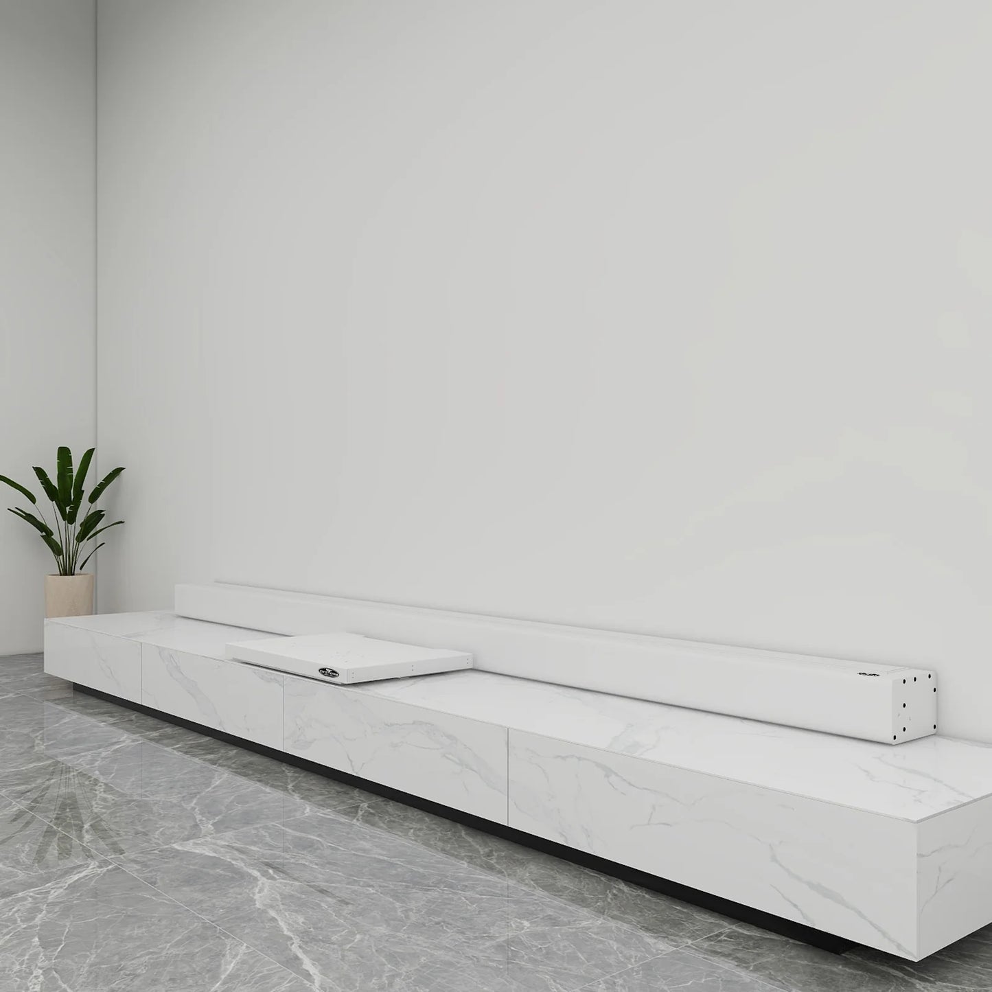 S Pro Motorized Ultra Short Throw Projector Screen and Motorized Platform Combo