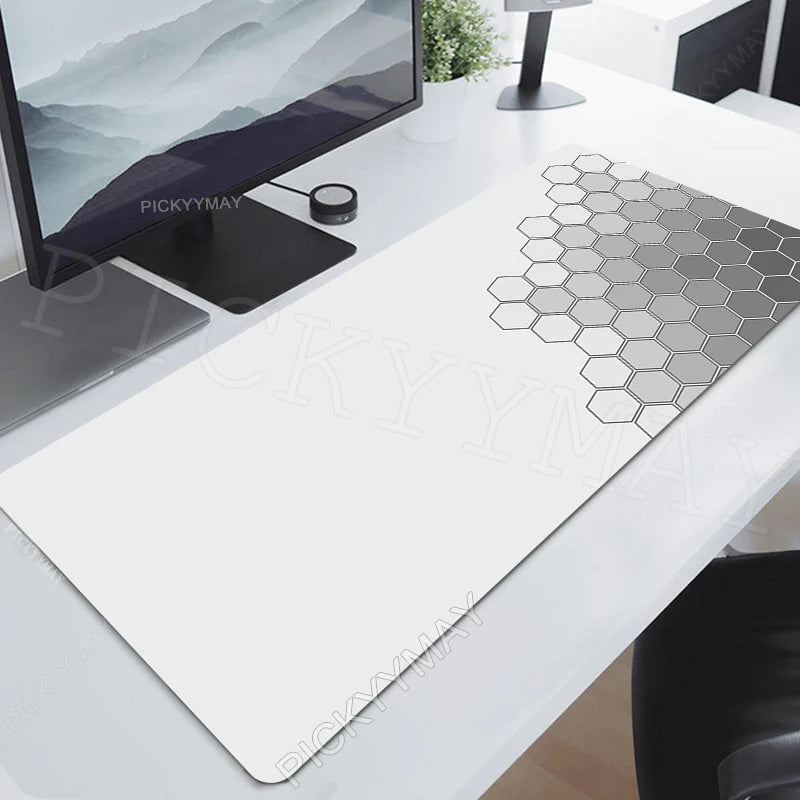 Geometric Mouse Pad Gamer Mousepads Big Gaming Mousepad XXL Mouse Mat Large Keyboard Mat Hexagon Desk Pad for Computer Laptop