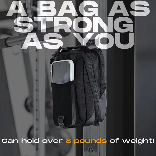 Magnetic Gym Crossbody Bag Sling Chest Bag for Men Women Keep Your Items off the Dirty Gym Floor with Magnetic Attachment