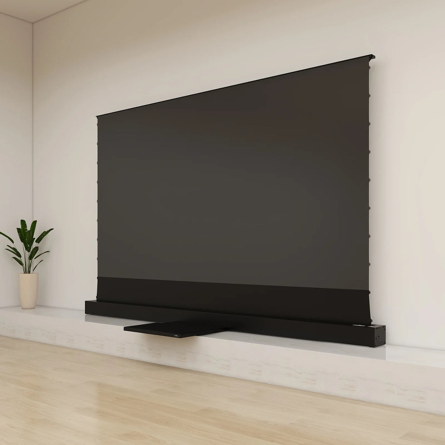 S Pro Motorized Ultra Short Throw Projector Screen and Motorized Platform Combo