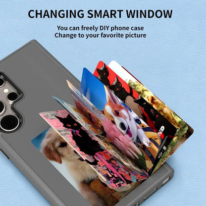 DIY Smart Phone Case for Samsung Galaxy S23 S24 Ultra Four Colors Ink Screen Phone NFC Full Coverage Comprehensive Protection