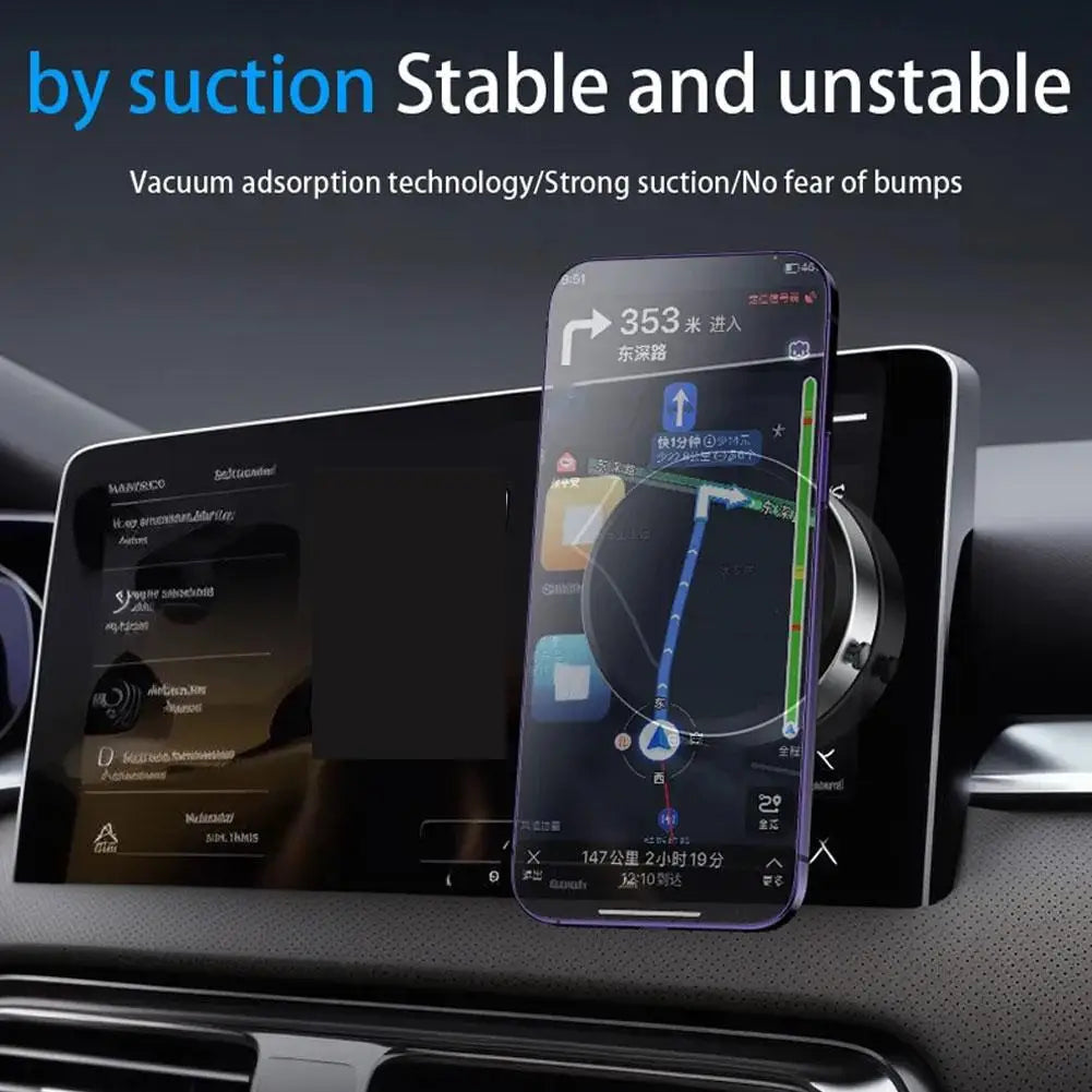 Intelligent Mobile Phone Holder Double-Sided Car Mount Magnetic  Adsorption Bracket Vacuum Adsorption Stable for Phone