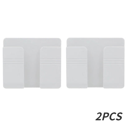 Wall Mobile Phone Holder Plug Phone Charging Stand Remote Control Storage Box Bracket Punch-Free Mounted Organizer Holders