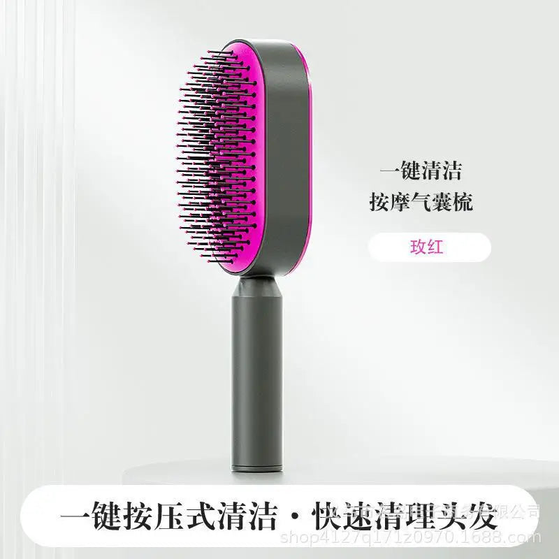 Self-Cleaning Hairbrush for Women 