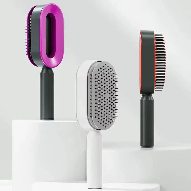 Self-Cleaning Hairbrush for Women 