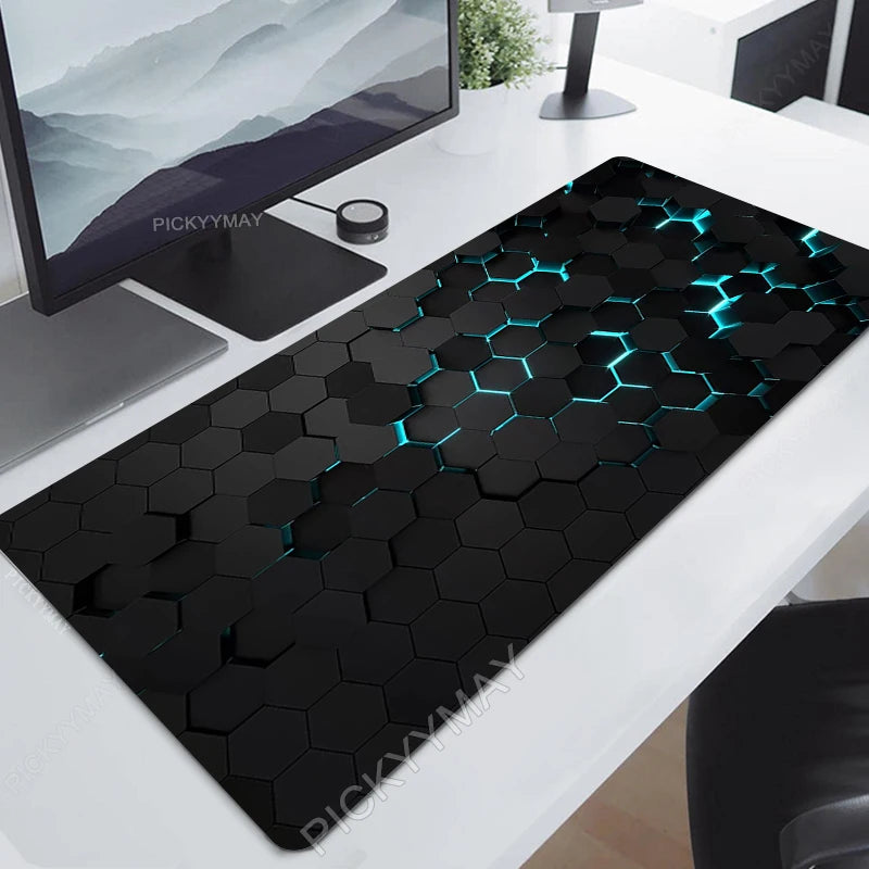 Geometric Mouse Pad Gamer Mousepads Big Gaming Mousepad XXL Mouse Mat Large Keyboard Mat Hexagon Desk Pad for Computer Laptop