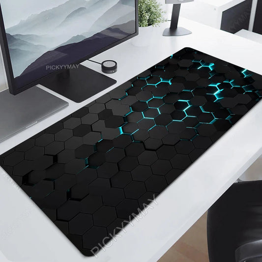 Geometric Mouse Pad Gamer Mousepads Big Gaming Mousepad XXL Mouse Mat Large Keyboard Mat Hexagon Desk Pad for Computer Laptop