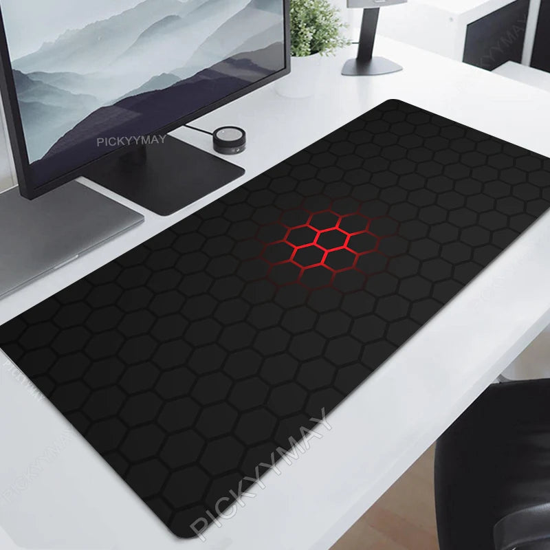 Geometric Mouse Pad Gamer Mousepads Big Gaming Mousepad XXL Mouse Mat Large Keyboard Mat Hexagon Desk Pad for Computer Laptop
