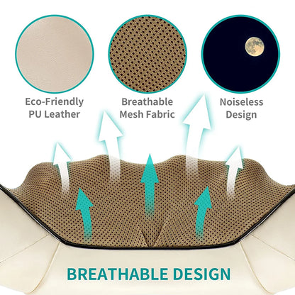 Shiatsu Back Shoulder and Neck Massager 3D Electric Full Body Massager with Heat Deep Tissue Kneading Pillow Massage
