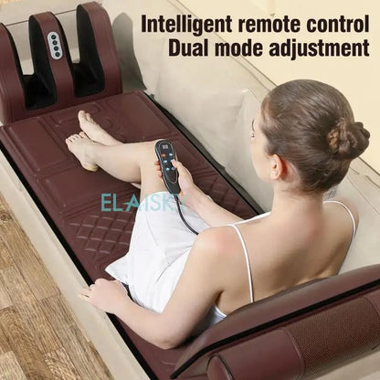 Electric Massage Mattress Vibrating Heating Infrared Massager Kneading Mat Full Body Pain Relief Relaxation for Neck Back Foot