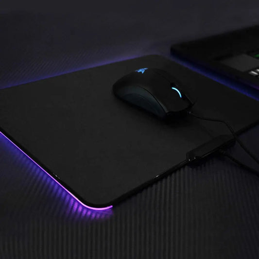 VONETS USB Wired Gaming Mousepad LED RGB Colorful Lighting Mouse Pad Non-Slip Laptop Computer Mice Mat Desk Pad