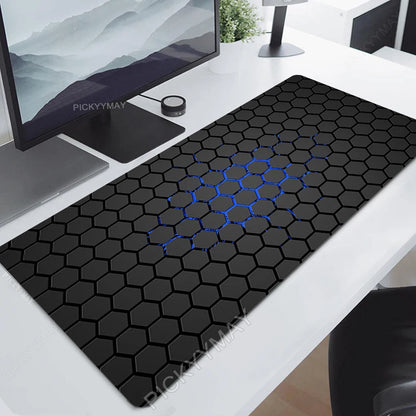 Geometric Mouse Pad Gamer Mousepads Big Gaming Mousepad XXL Mouse Mat Large Keyboard Mat Hexagon Desk Pad for Computer Laptop