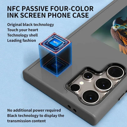 DIY Smart Phone Case for Samsung Galaxy S23 S24 Ultra Four Colors Ink Screen Phone NFC Full Coverage Comprehensive Protection