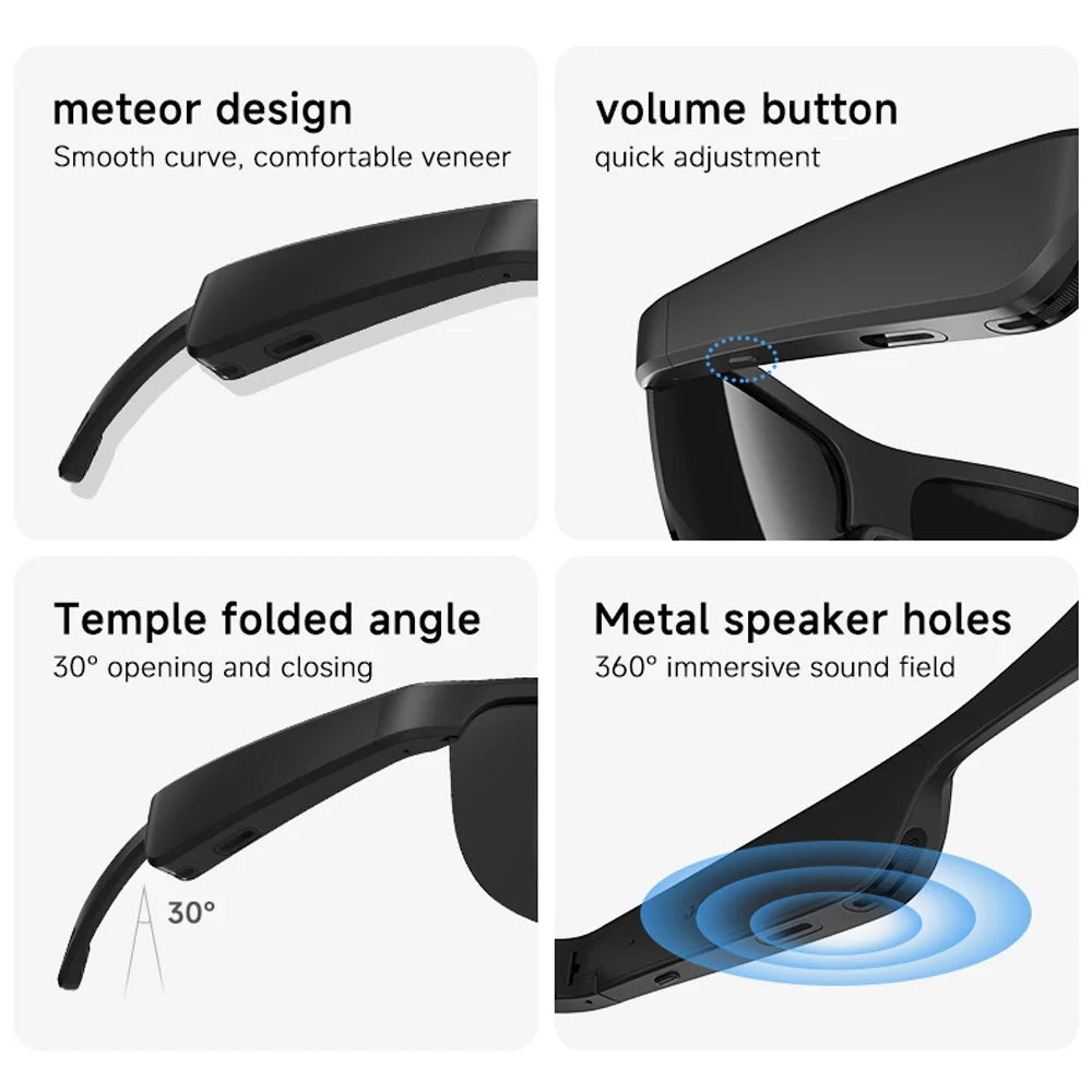 NEW Men Smart Glasses Headphones Wireless Headphones BT 5.0 Sunglasses Outdoor Sports Headphones Call Music Glasses Men