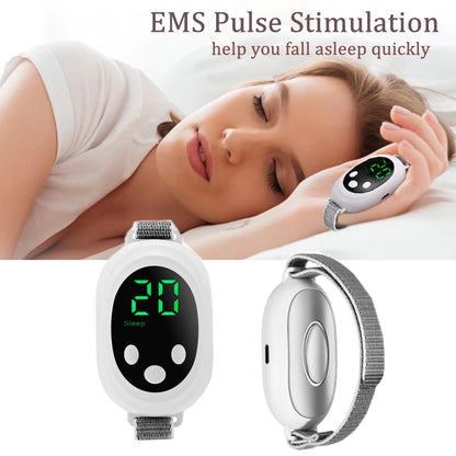 New Microcurrent Sleep Aid Device EMS Sleep Aid Machine Sleep Instrument for Insomnia Stress Anxiety Relief Palm Pulse Massager